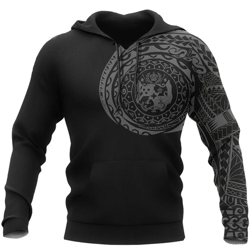 Tonga Hoodie - Tonga Coat Of Arms Polynesian Tattoo Style Special