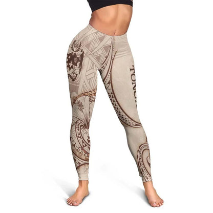 Tonga Legging - Hibiscus Flowers Vintage Style