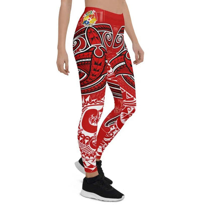 Tonga Legging  - Red Shark Polynesian Tattoo