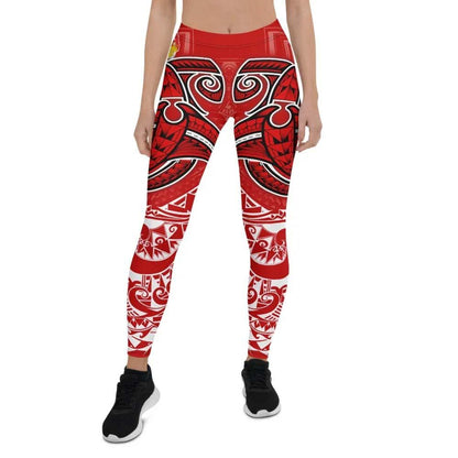 Tonga Legging  - Red Shark Polynesian Tattoo
