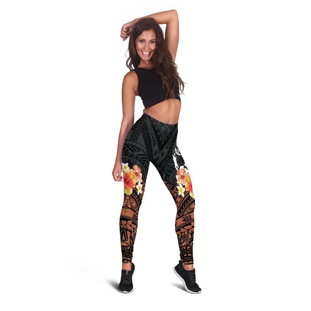 Tonga Legging - Tribal Pattern Hibiscus