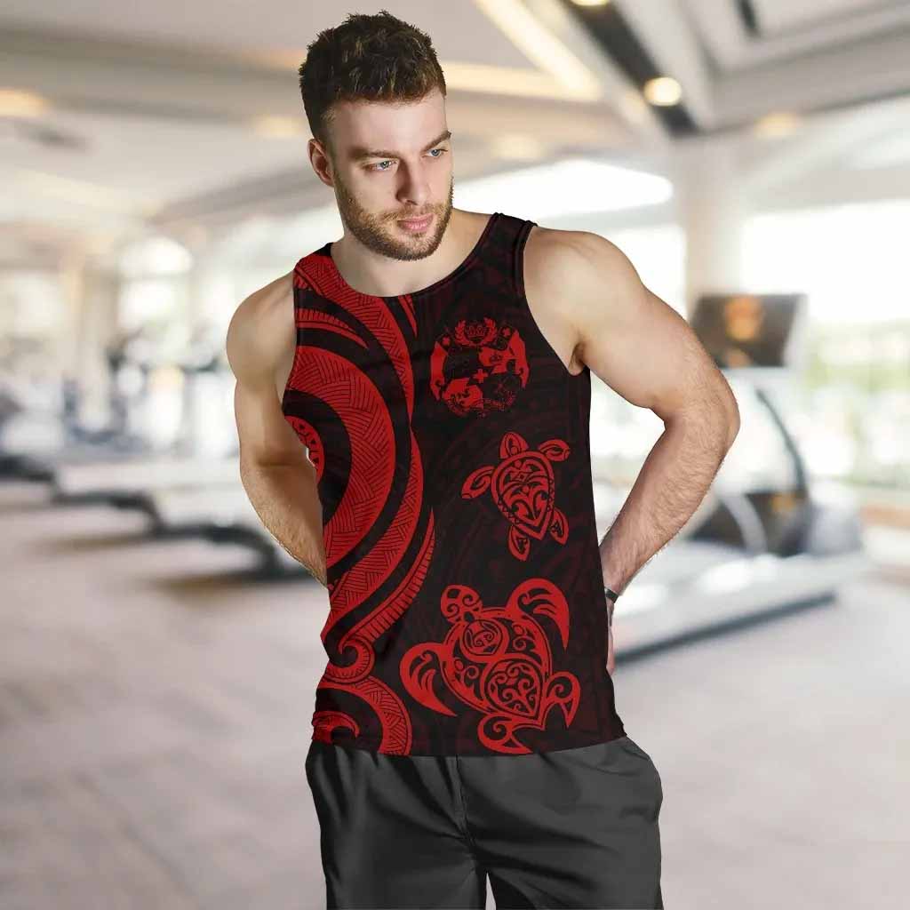 Tonga Men Tank Top - Red Tentacle Turtle