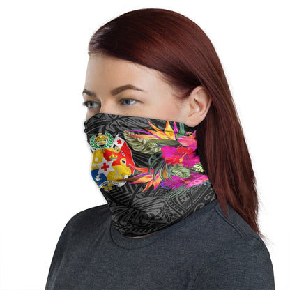 Tonga Neck Gaiter - Hibiscus Polynesian Pattern