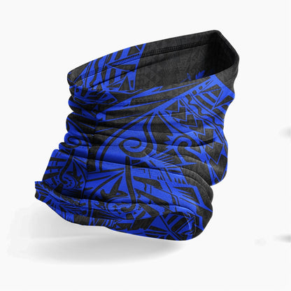 Tonga Neck Gaiter - Polynesian Pattern Blue