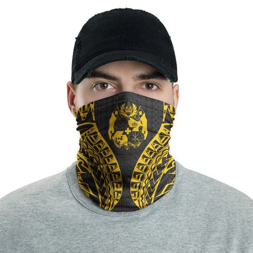 Tonga Neck Gaiter - Polynesian Pattern Gold