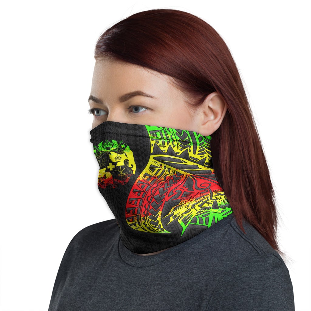 Tonga Neck Gaiter - Polynesian Pattern Reggae