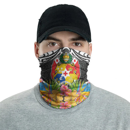 Tonga Neck Gaiter - Tribal Floral Pattern