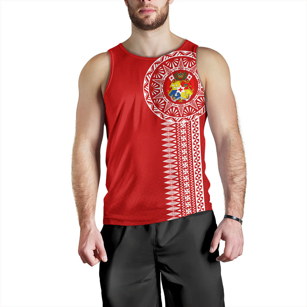 Tonga Tank Top Ngatu Tribal Pattern