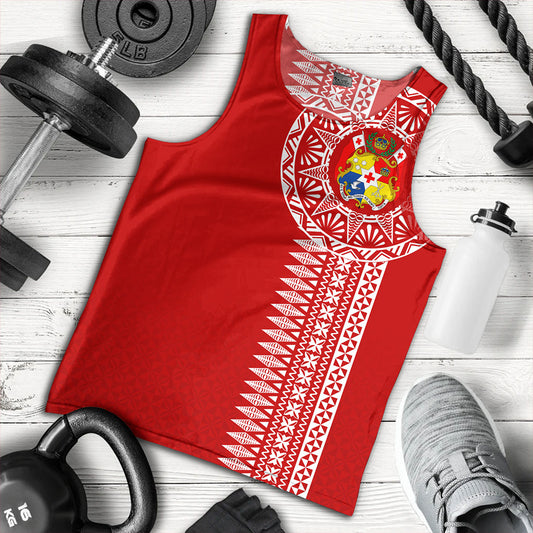 Tonga Tank Top Ngatu Tribal Pattern