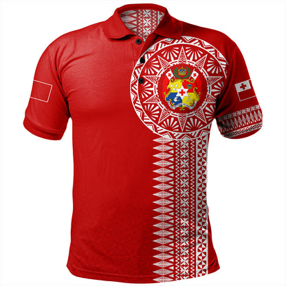 Tonga Polo Shirt Ngatu Tribal Pattern