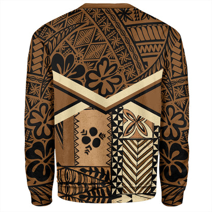 Tonga Sweatshirt Ngatu Pattern Siapo