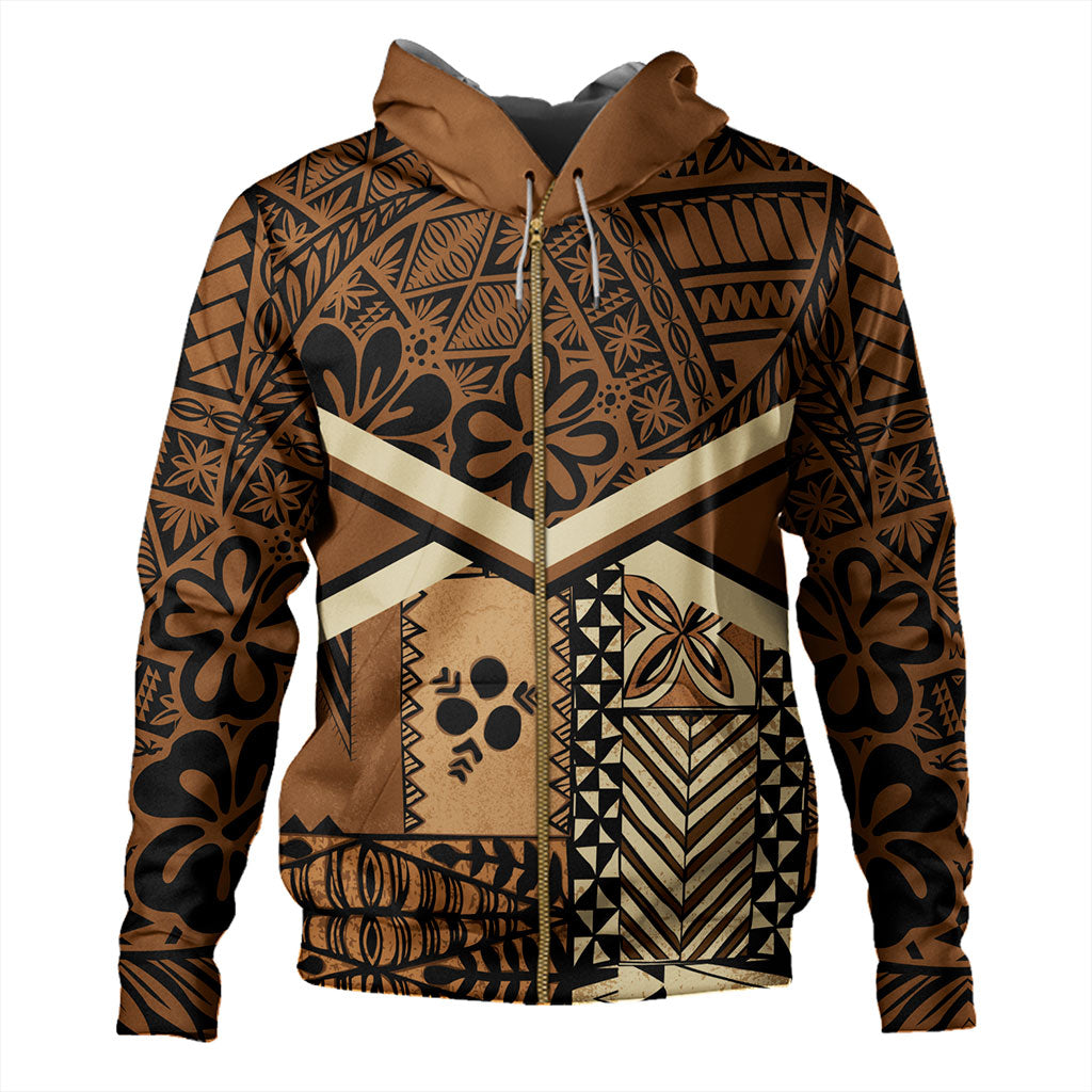 Tonga Hoodie Ngatu Pattern Siapo
