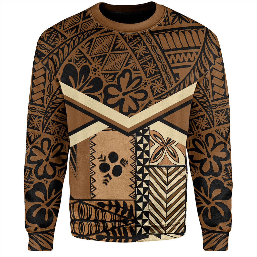 Tonga Sweatshirt Ngatu Pattern Siapo
