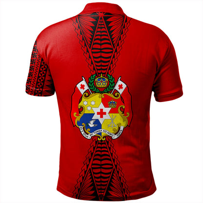 Tonga Polo Shirt Tattoo Ngatu Pattern Style