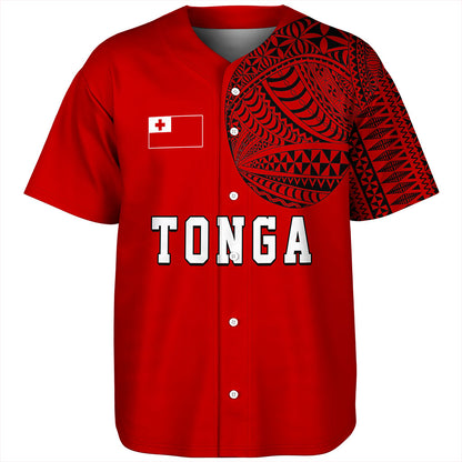 Tonga Baseball Shirt Tattoo Ngatu Pattern Style