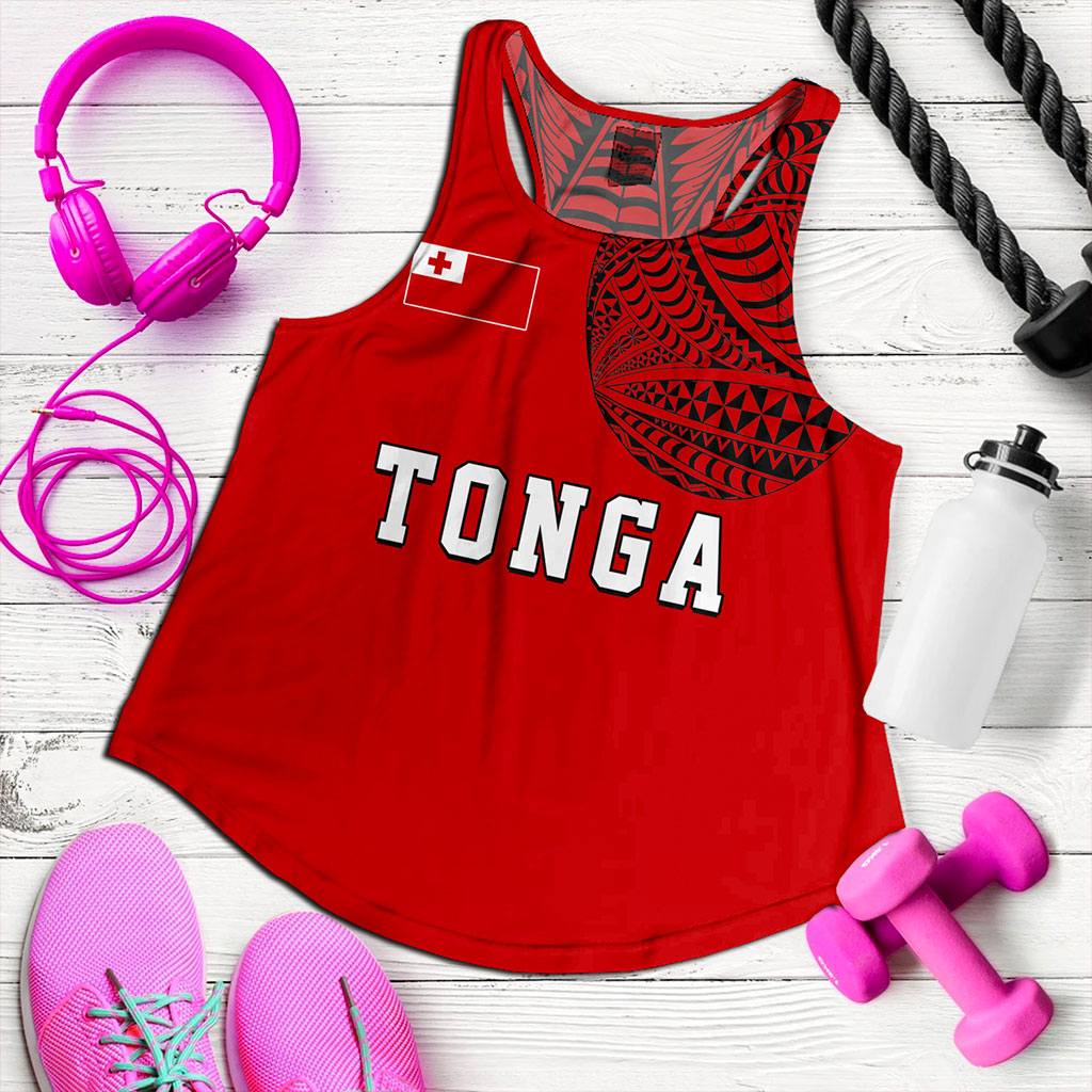 Tonga Women Tank Tattoo Ngatu Pattern Style