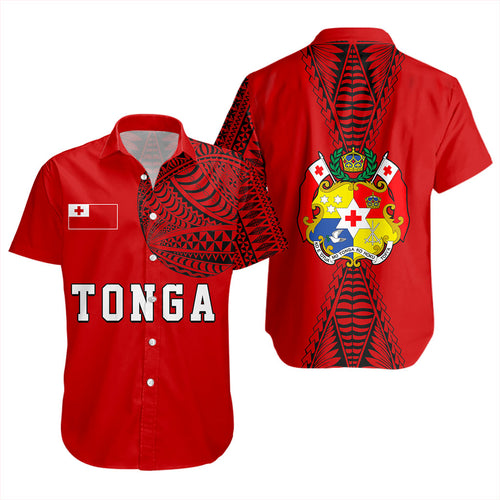 Tonga Short Sleeve Shirt Tattoo Ngatu Pattern Style
