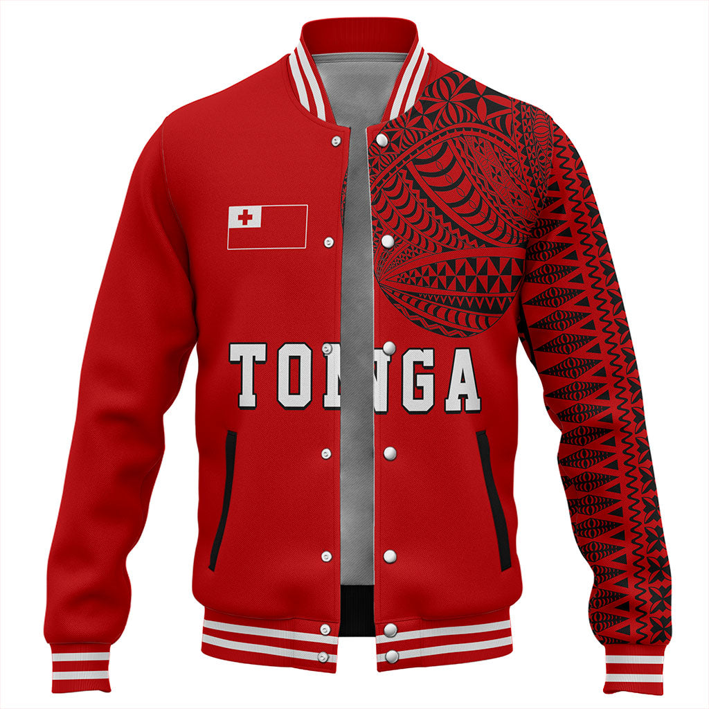 Tonga Baseball Jacket Tattoo Ngatu Pattern Style