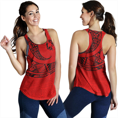 Tonga Women Tank Custom Ngatu Tribal Tattoo Style