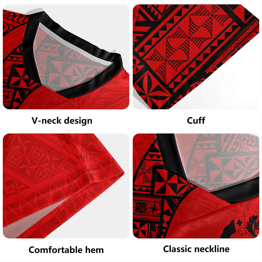 Tonga Rugby Jersey Custom Ngatu Tribal Tattoo Style