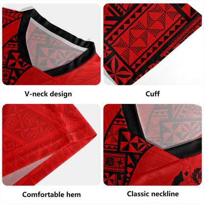 Tonga Rugby Jersey Custom Ngatu Tribal Tattoo Style