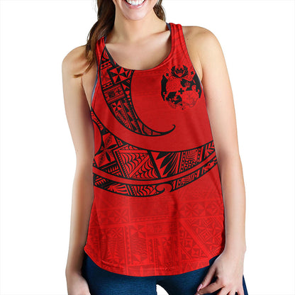 Tonga Women Tank Custom Ngatu Tribal Tattoo Style