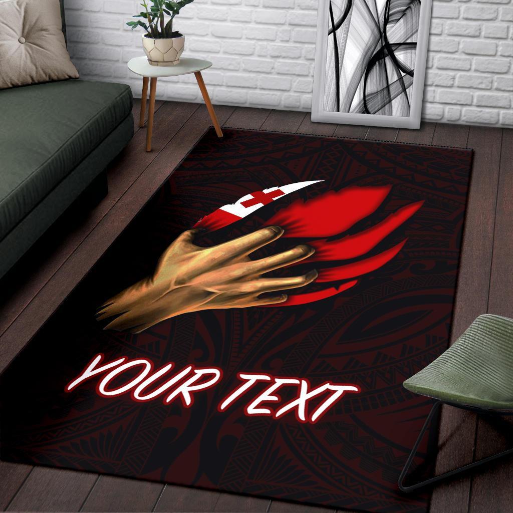 Tonga Personalised Area Rug - Tonga In Me (Red)