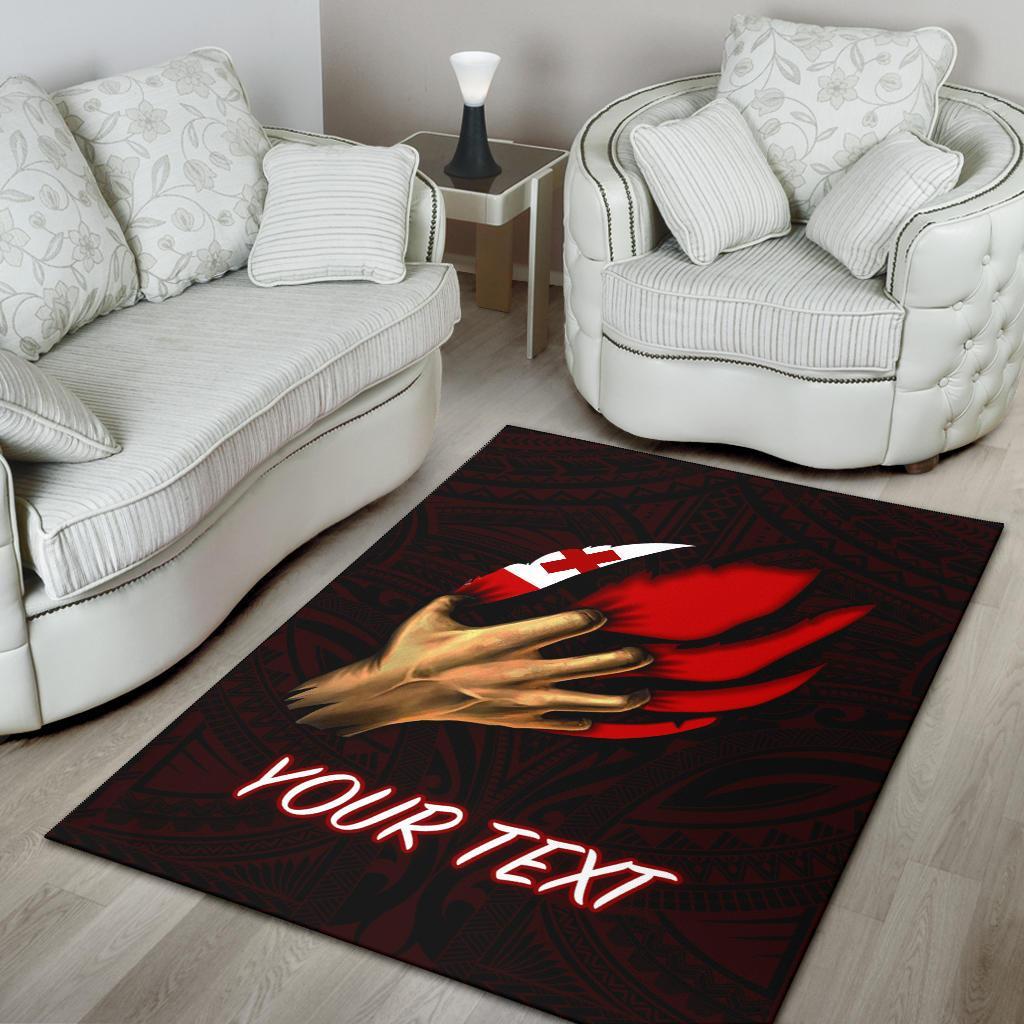 Tonga Personalised Area Rug - Tonga In Me (Red)