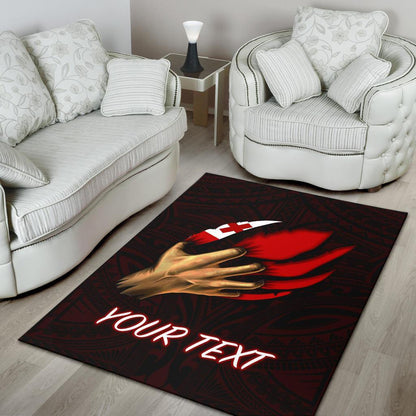 Tonga Personalised Area Rug - Tonga In Me (Red)