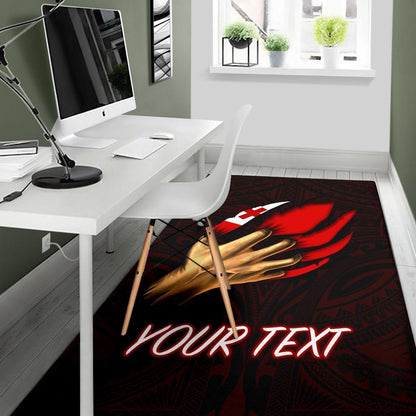 Tonga Personalised Area Rug - Tonga In Me (Red)