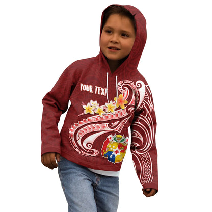 Tonga Personalised Hoodie - Tonga Coat Of Arms With Polynesian Patterns