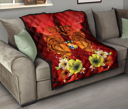Tonga Personalised Premium Quilt - Tribal Tuna Fish