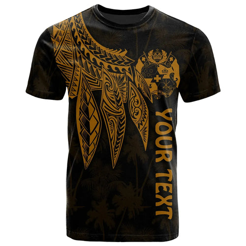 Tonga Personalised T-Shirt - Polynesian Wings (Golden)