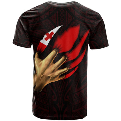 Tonga Personalised T-Shirt - Tonga In Me (Red)