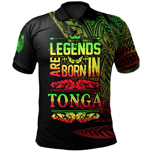 Tonga Polo Shirt - Legends Are Born In Reggae Color