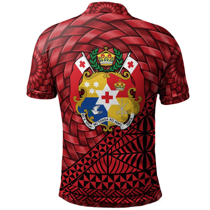 Tonga Polo Shirt - Neiafu Tapa Patterns With Bamboo