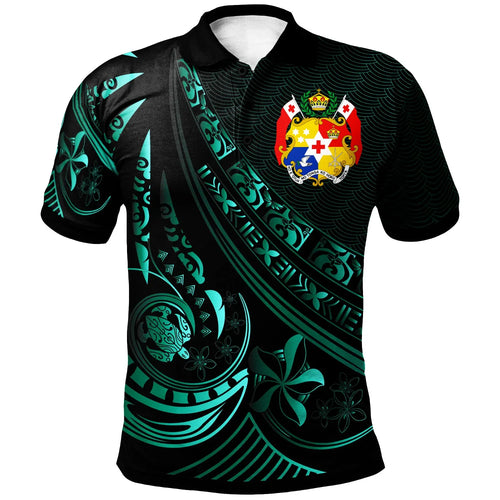 Tonga Polo Shirt - The Flow Of The Ocean Green