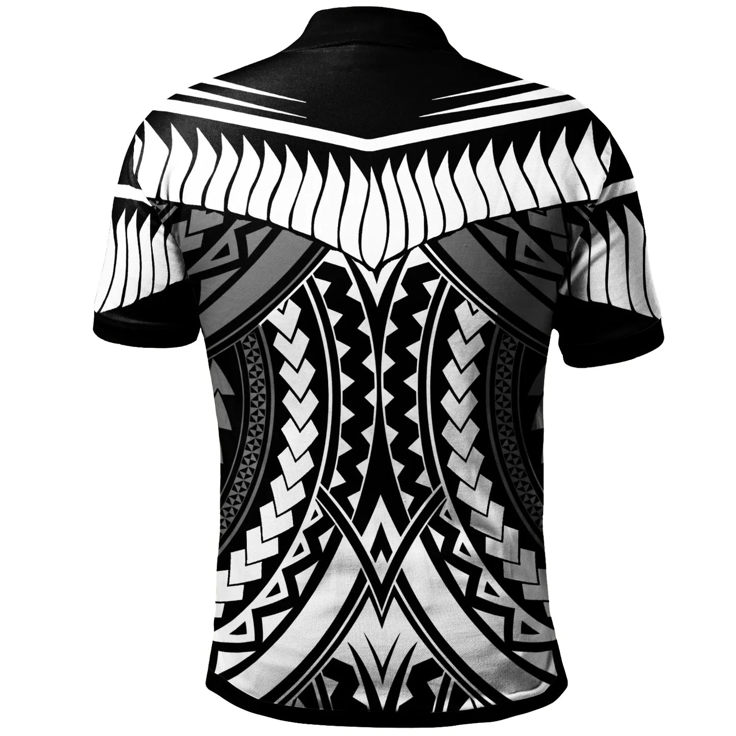 Tonga Polo Shirt - Tooth Shaped Necklace White