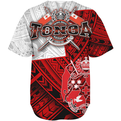 Tonga Baseball Shirt Polynesian Tattoo Tribal Roots