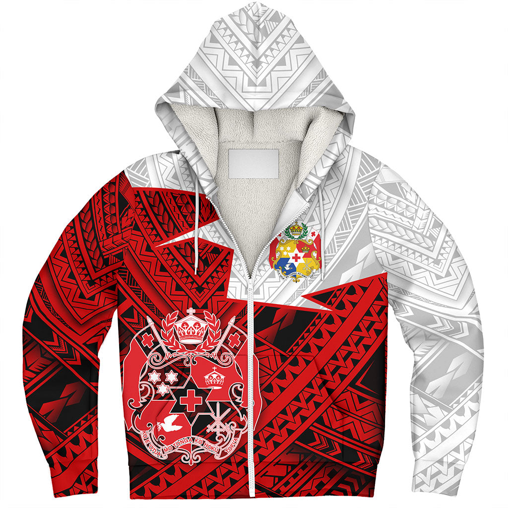 Tonga Sherpa Hoodie Polynesian Tattoo Tribal Roots