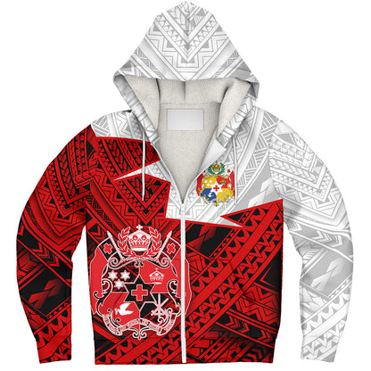 Tonga Sherpa Hoodie Polynesian Tattoo Tribal Roots