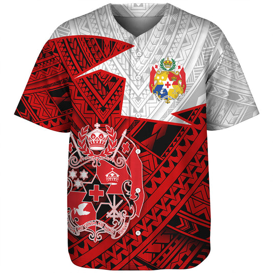 Tonga Baseball Shirt Polynesian Tattoo Tribal Roots