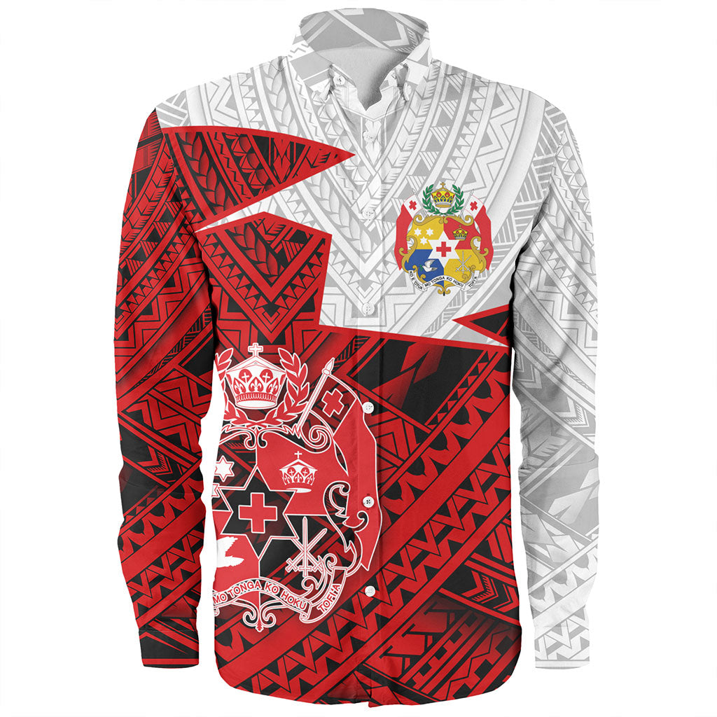 Tonga Long Sleeve Shirt Polynesian Tattoo Tribal Roots
