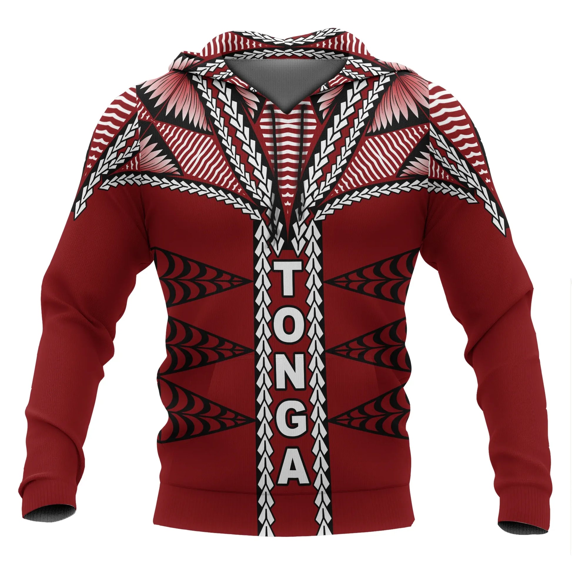 Tonga Polynesian Hoodie - Tongan Ngatu Pattern