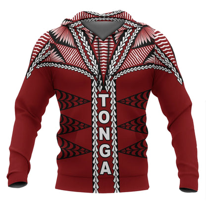Tonga Polynesian Hoodie - Tongan Ngatu Pattern