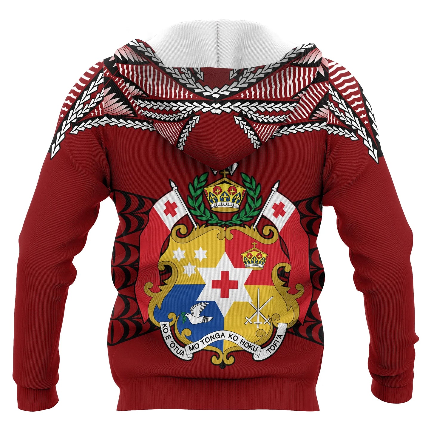 Tonga Polynesian Hoodie - Tongan Ngatu Pattern