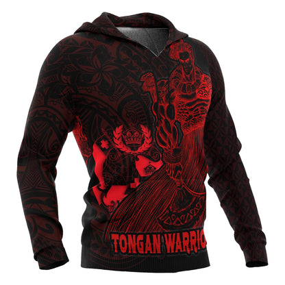 Tonga Polynesian All Over Hoodie - Tongan Warriors