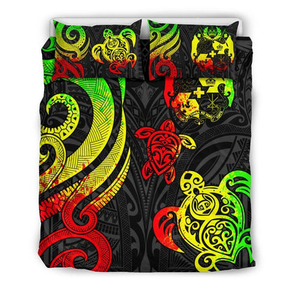 Tonga Polynesian Bedding Set - Reggae Tentacle Turtle