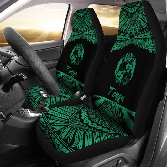 Tonga Polynesian Car Seat Covers - Pride Green Version