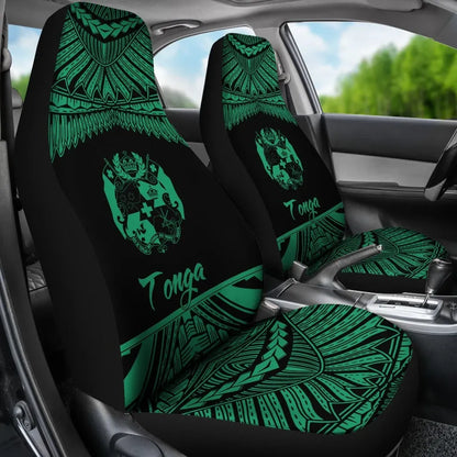 Tonga Polynesian Car Seat Covers - Pride Green Version